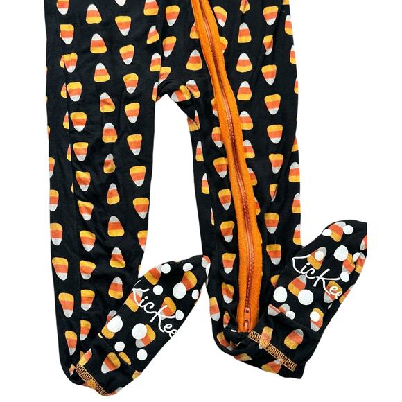 KicKee Pants Candy Corn Footie Zipper 12-18m - Picture 3 of 4